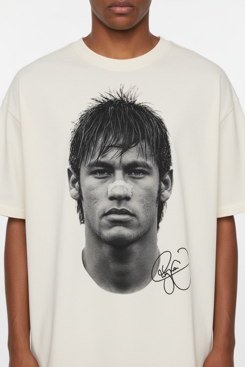 Neymar Shirt Cream Nahaufnahme